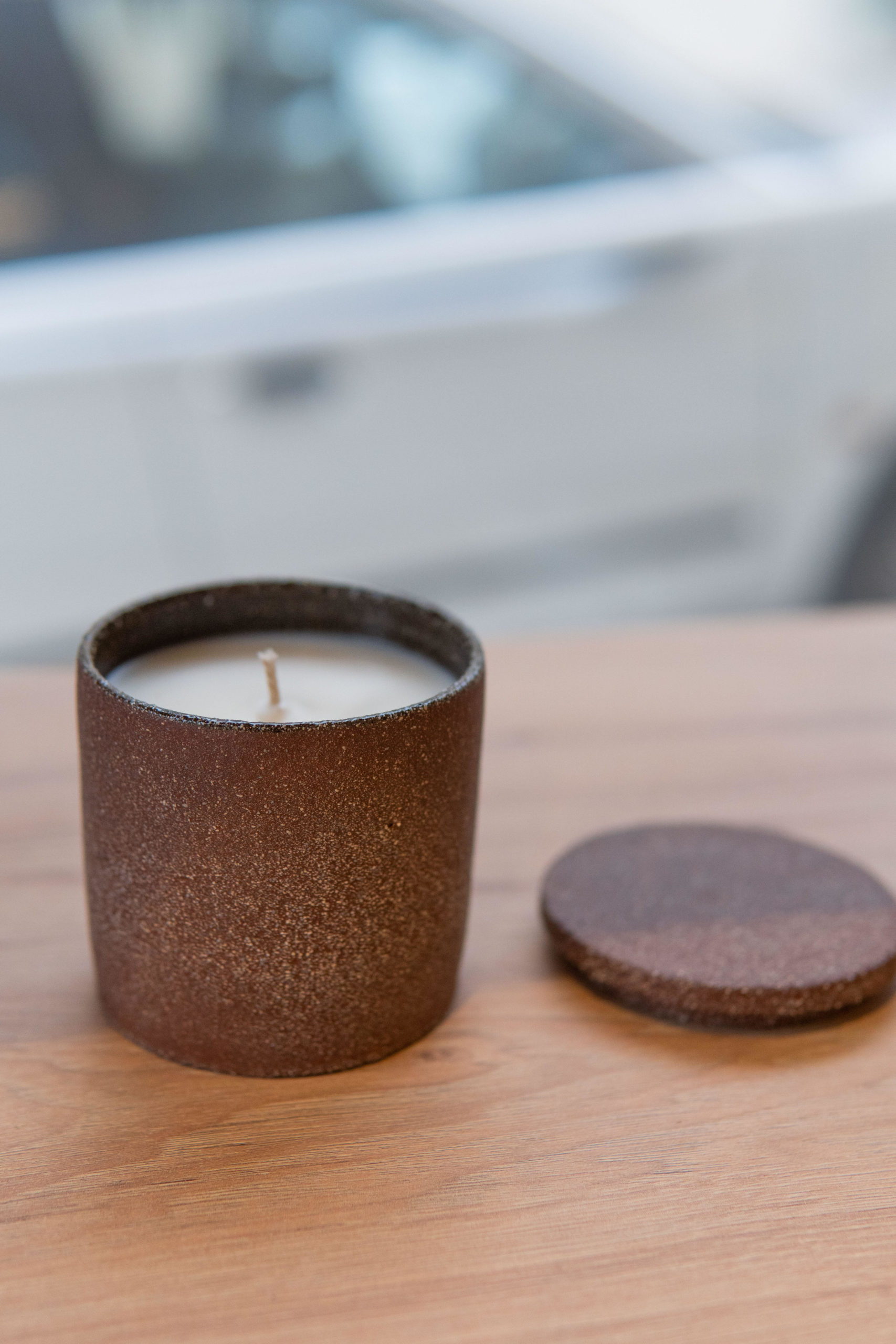 Candle in Ceramic Cup Frosted Christmas - Image 7