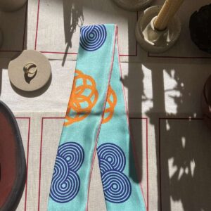 Geometric Flower Blue Ribbonette